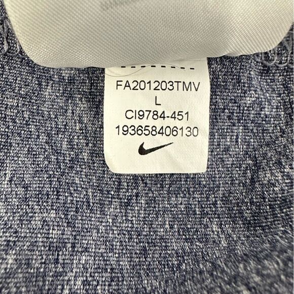 NIKE Dri-fit Men’s Vapor Flower Print Short Sleeve Golf Polo Obsidian Sz L - Picture 9 of 9